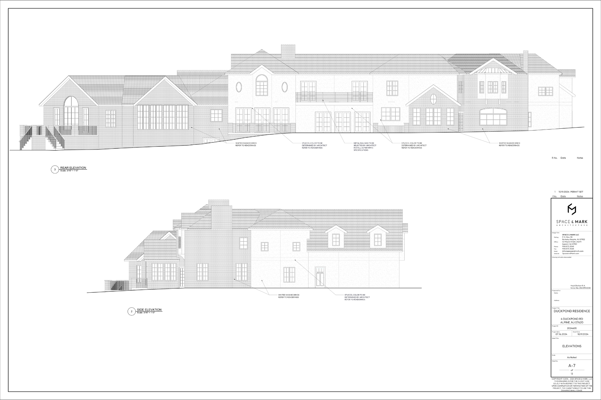 Rear & Side Elevations